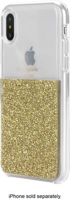 kate spade new york - Protective Case for Apple® iPhone® X and XS - Clear/Gold