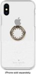 Front Zoom. kate spade new york - Hardshell Case + Ring for Apple® iPhone® XS Max - White Glitter/Clear.
