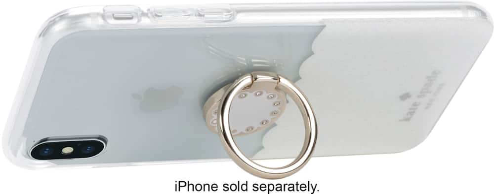 hardshell case + ring for apple iphone xs max - white glitter/clear hardshell case + ring for apple iphone xs max - white glitter/clear