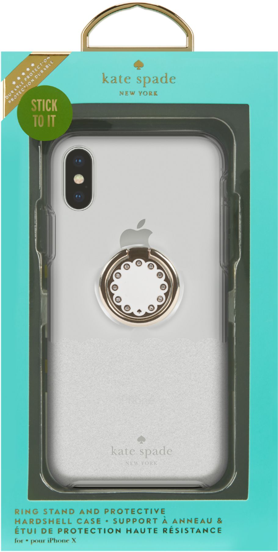 Kate Spade Hardshell Case & Ring Stand for Apple iPhone Xs & X