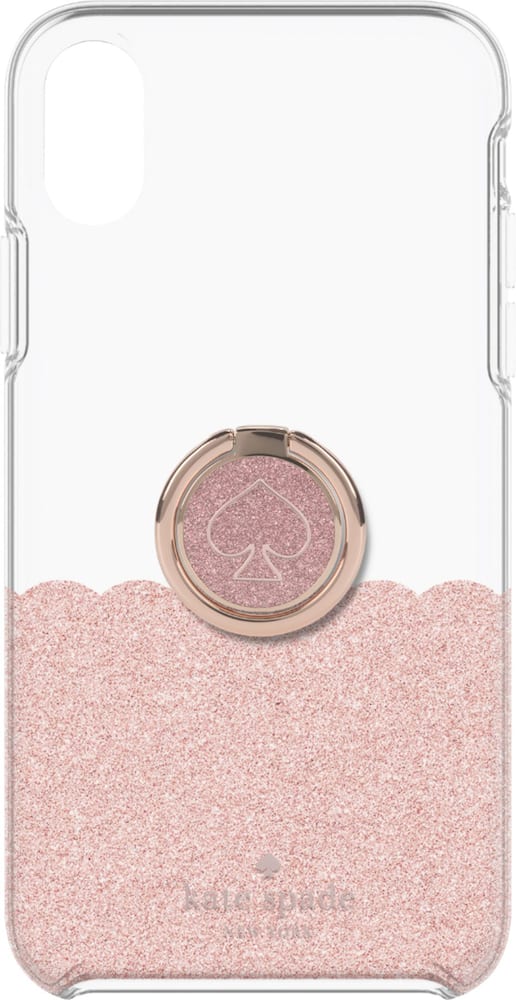 hardshell case + ring for apple iphone xs max - rose gold glitter/clear hardshell case + ring for apple iphone xs max - rose gold glitter/clear