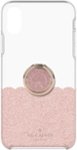 Front Zoom. kate spade new york - Hardshell Case + Ring for Apple® iPhone® XS Max - Rose Gold Glitter/Clear.