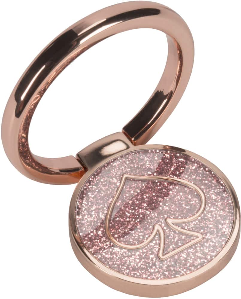 hardshell case + ring for apple iphone xs max - rose gold glitter/clear hardshell case + ring for apple iphone xs max - rose gold glitter/clear