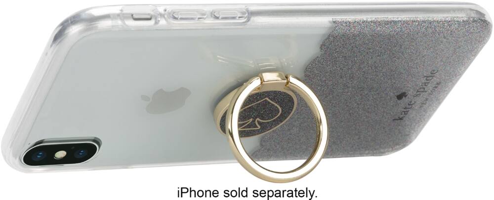 hardshell case + ring for apple iphone x and xs - scallop black multi/clear hardshell case + ring for apple iphone x and xs - scallop black multi/clear