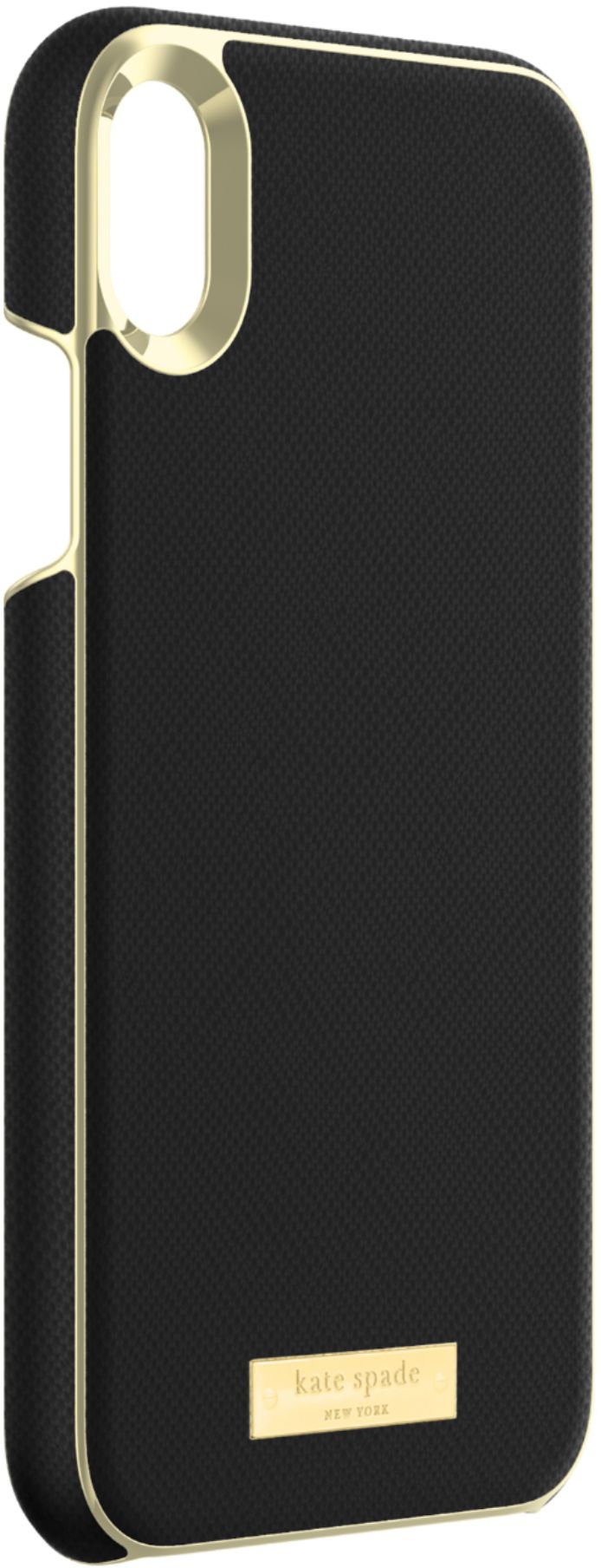 Angle View: kate spade new york - Protective Case for Apple® iPhone® XR - Saffiano Black