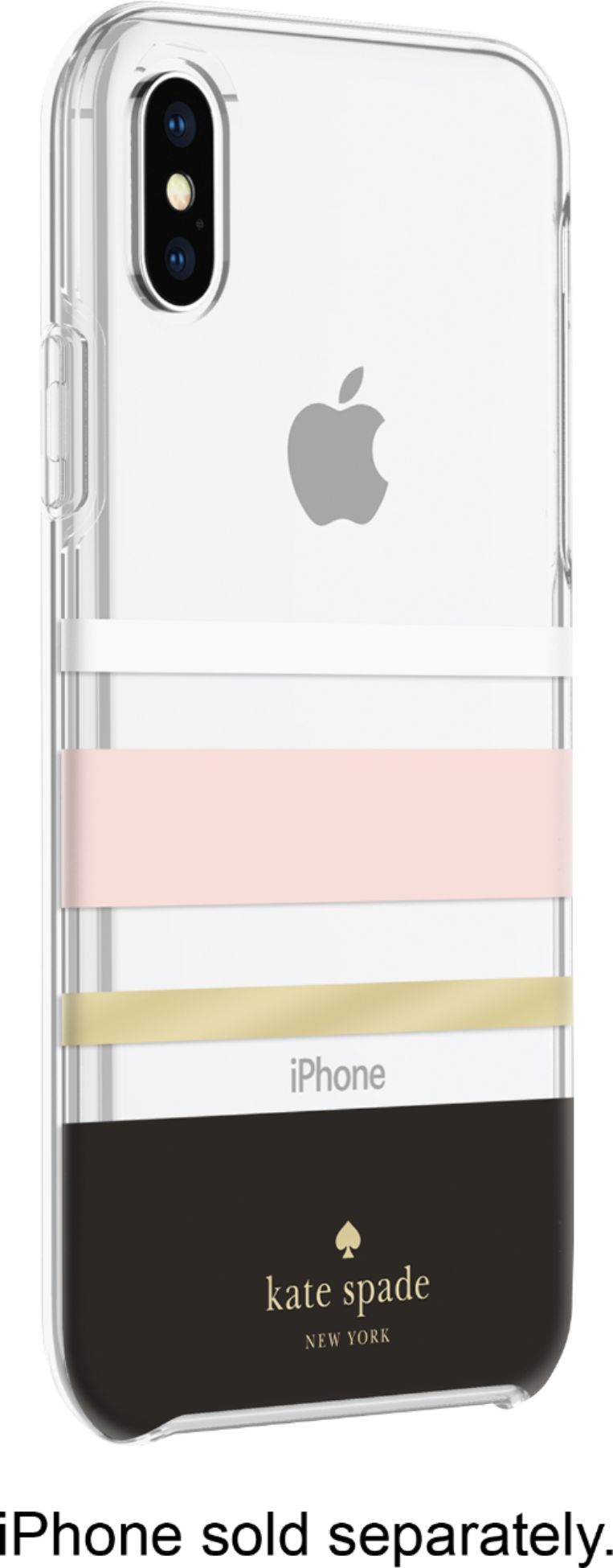 Angle View: kate spade new york - Case for Apple® iPhone® XS Max - Charlotte Stripe Black