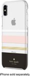 Front. kate spade new york - Case for Apple® iPhone® XS Max - Charlotte Stripe Black.