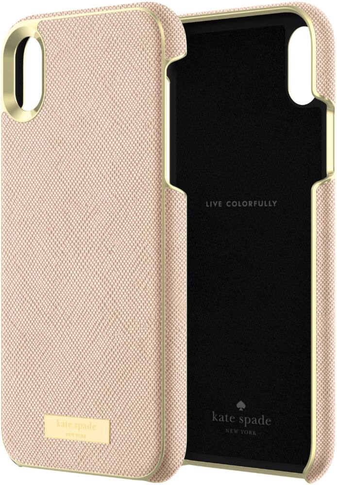 protective case for apple iphone xr - saffiano rose gold protective case for apple iphone xr - saffiano rose gold