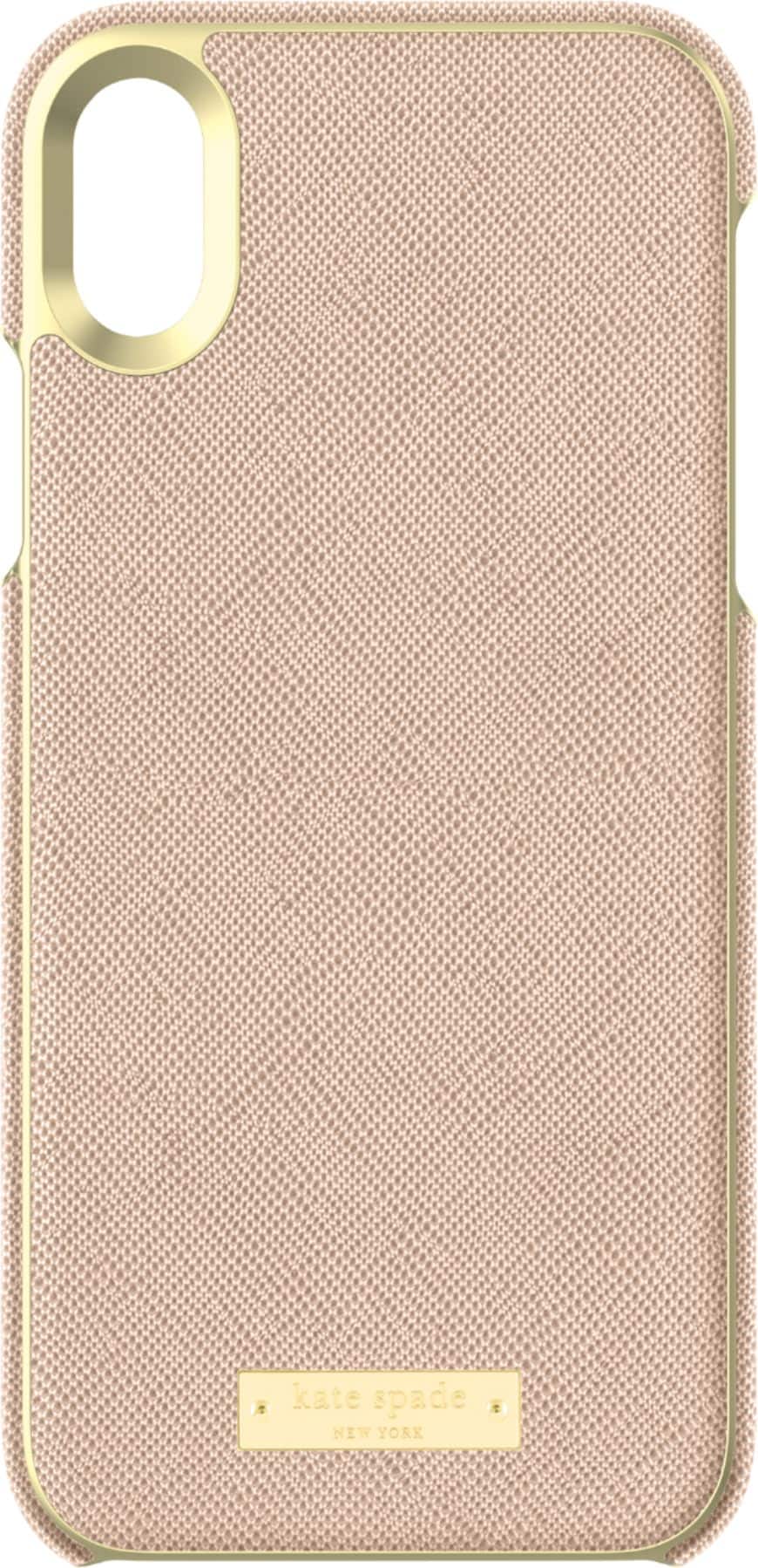 Alt View 1. kate spade new york - Protective Case for Apple® iPhone® XR - Saffiano Rose Gold.