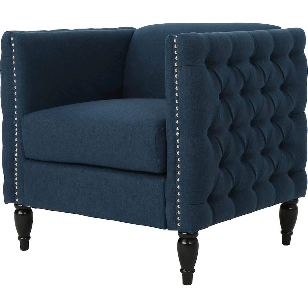 Left View: Noble House - Maricopa Club Chair - Navy Blue