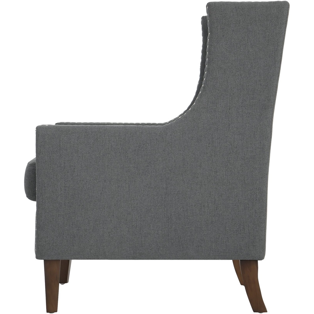 Angle View: Noble House - Bluefield 100% Polyester Armchair - Charcoal