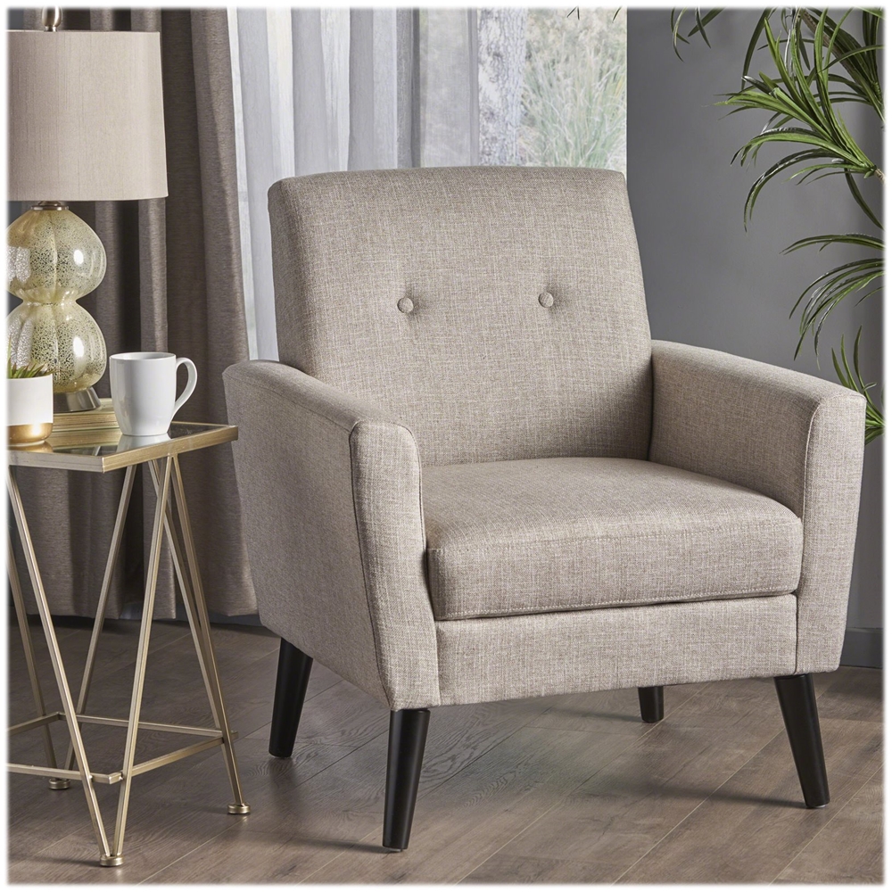 Left View: Noble House - Bethel Club Chair - Beige
