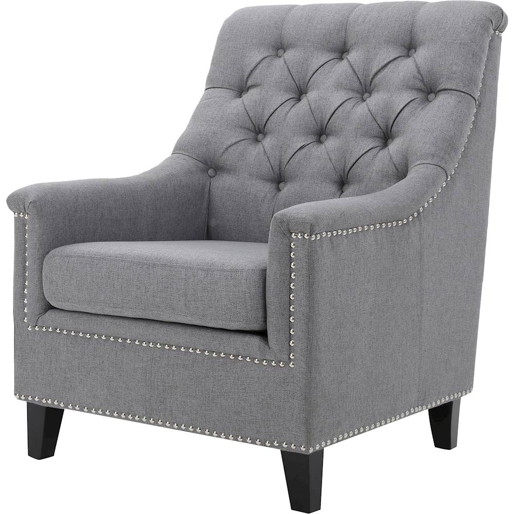 Left View: Noble House - Everett Club Chair - Gray
