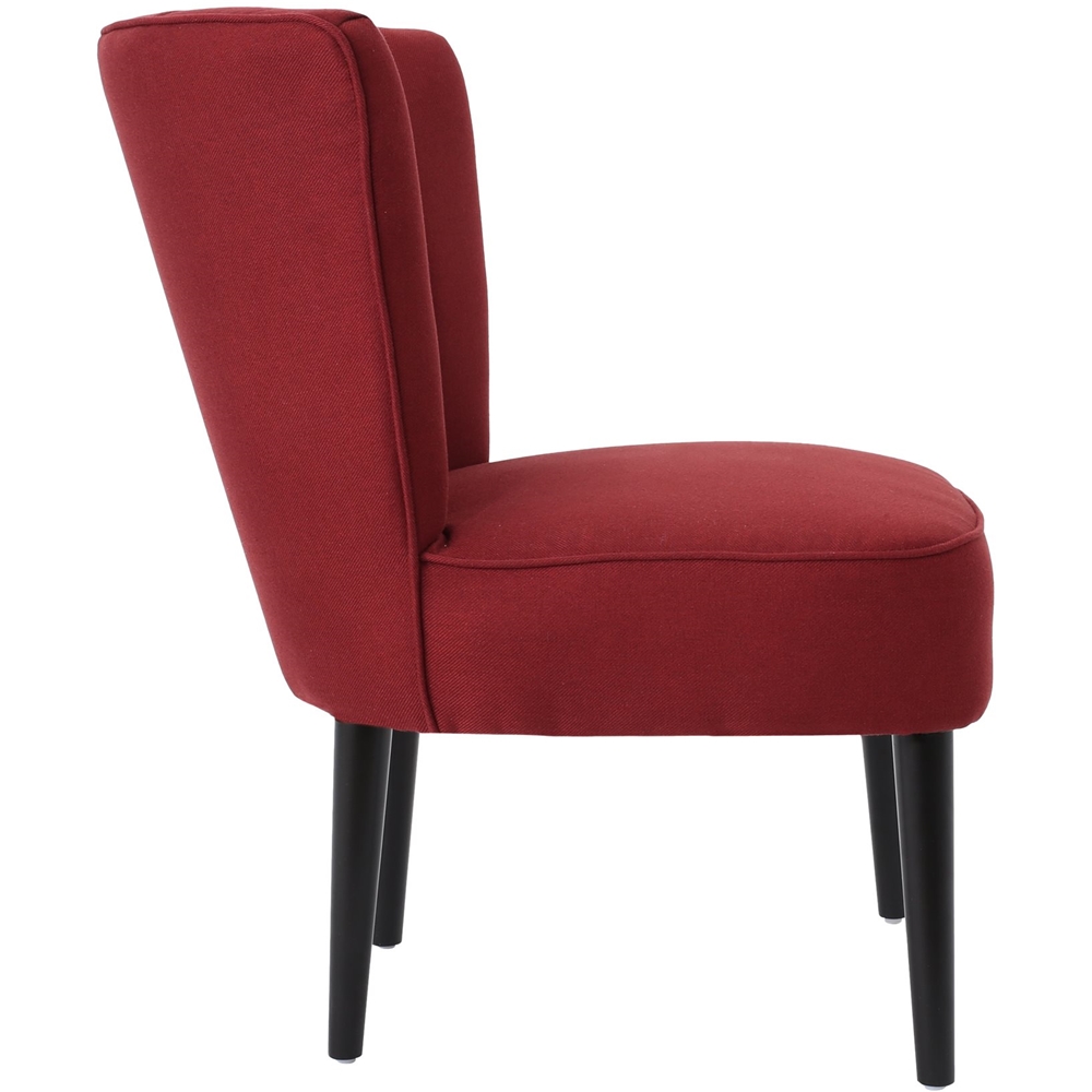 Left View: Noble House - Winston Club Chair - Deep Red