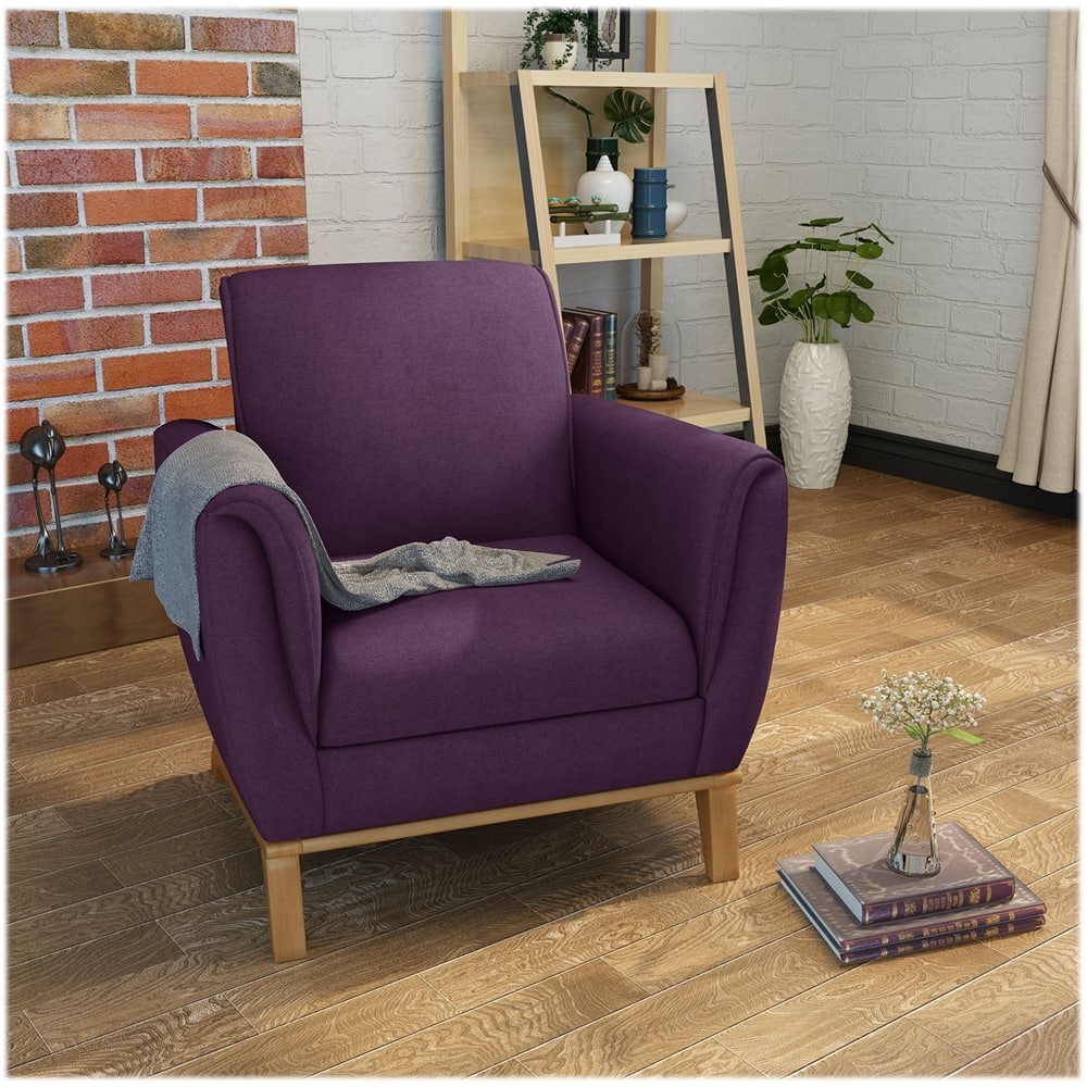 Left View: Noble House - Fairbanks Club Chair - Purple