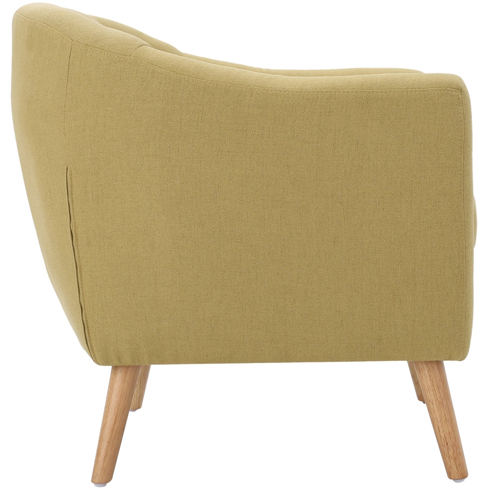 Left View: Noble House - Bakersfield 100% Polyester Armchair - Light Green