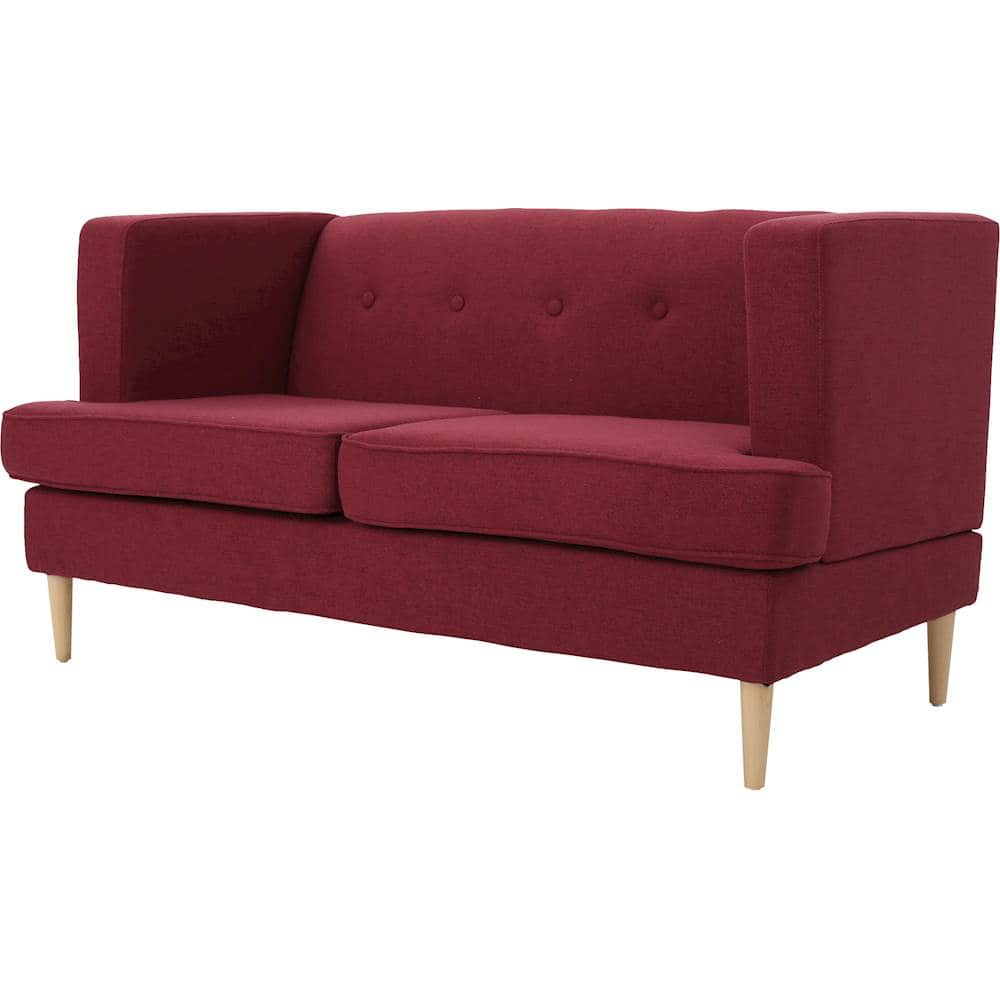 Left View: Noble House - Digby Loveseat - Deep Red