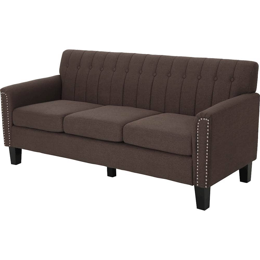 Left View: Noble House - Crandon Sofa - Dark Brown