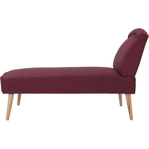 Noble House - Thatcher Mid Century Modern Chaise Lounge - Wine