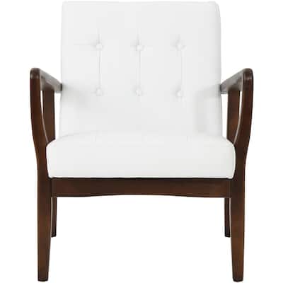 Noble House - Foley Polyurethane Leather Armchair - White