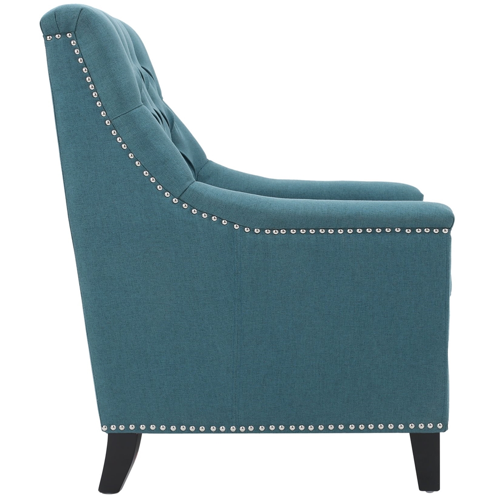 Left View: Noble House - Everett Club Chair - Teal