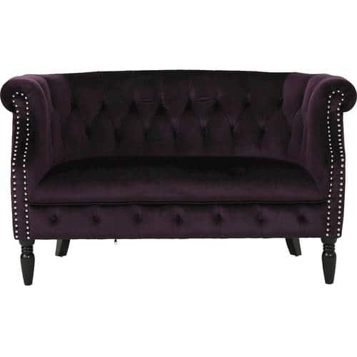 Noble House - Victoria New Velvet Loveseat - Blackberry