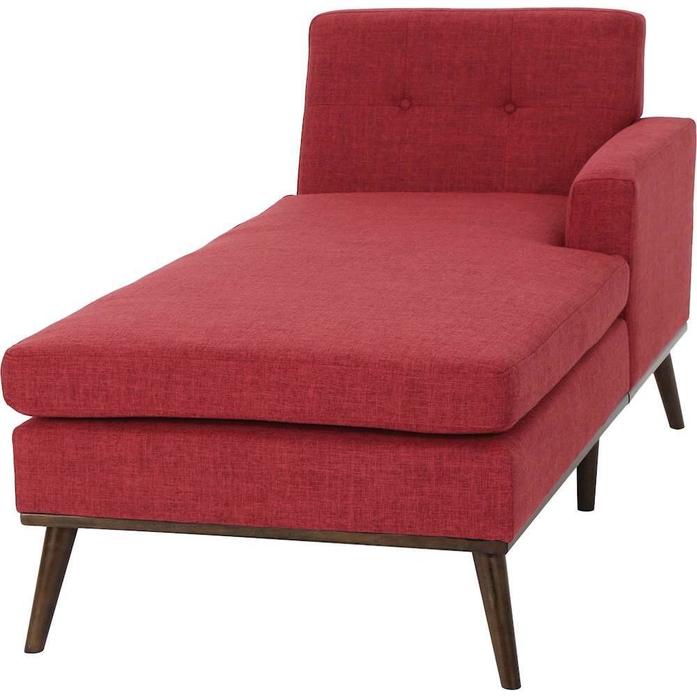 Left View: Noble House - Gardendale Chaise Lounge - Red