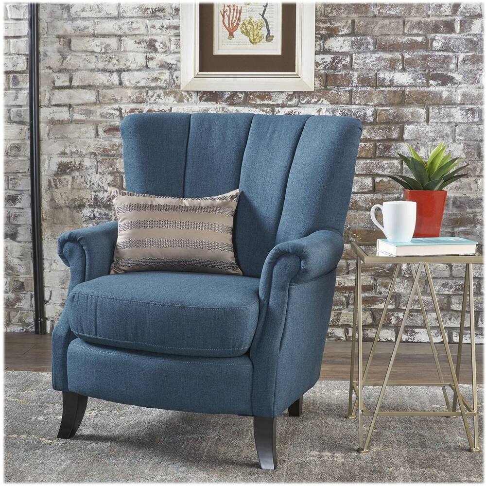 Best Buy: Noble House Winston Club Chair Navy Blue 301417