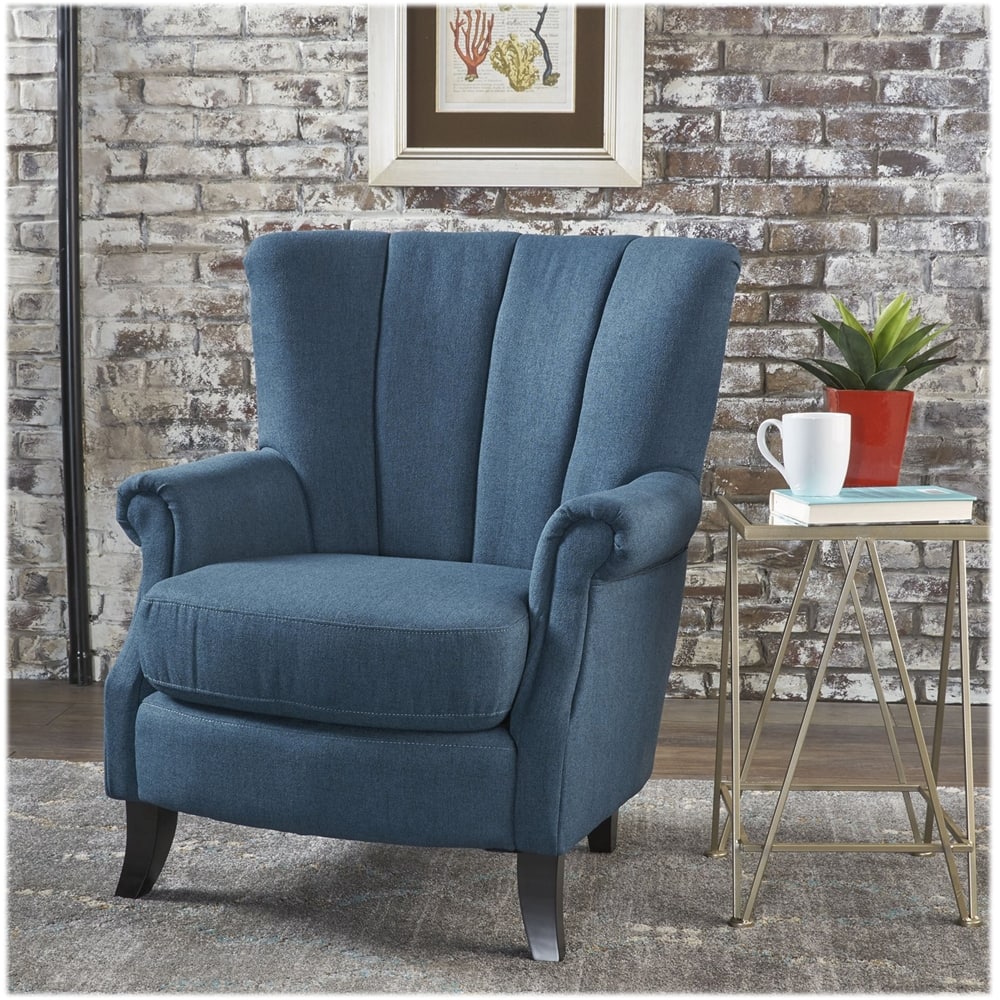 Best Buy: Noble House Winston Club Chair Navy Blue 301417