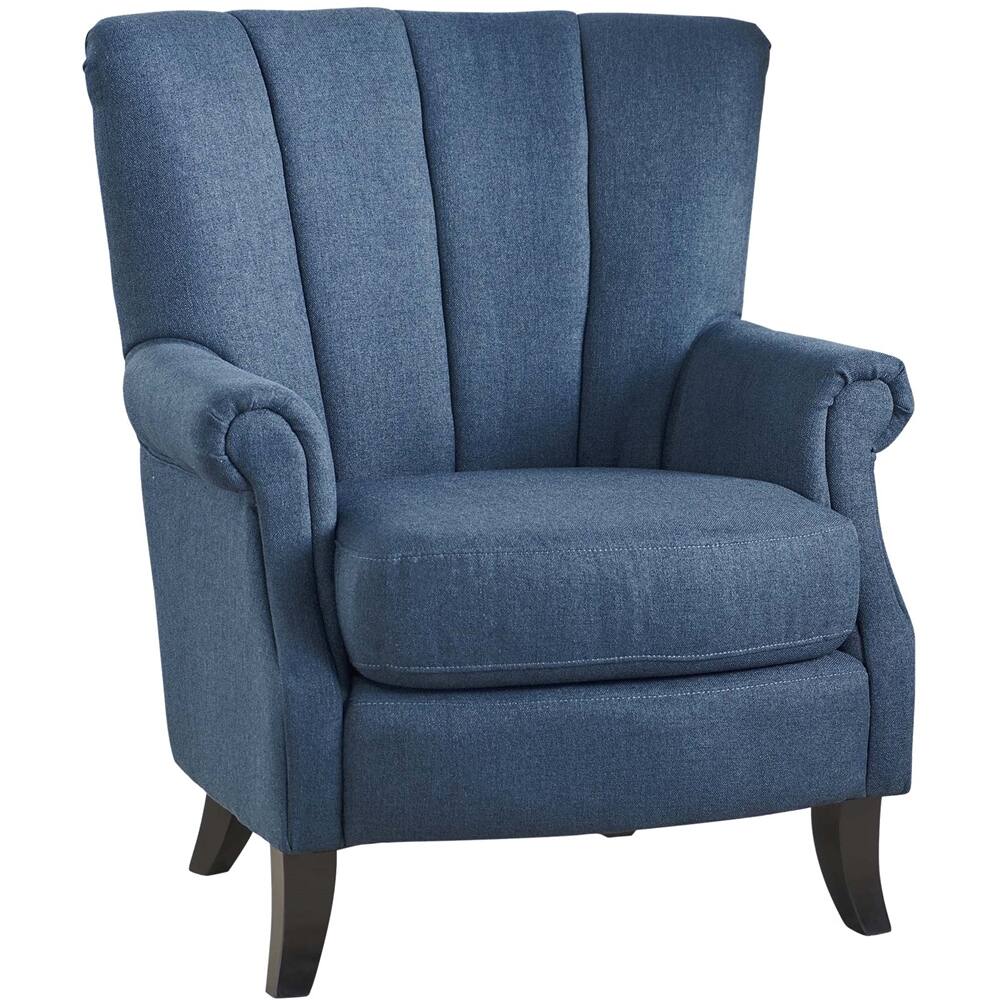 Left View: Noble House - Winston Club Chair - Navy Blue