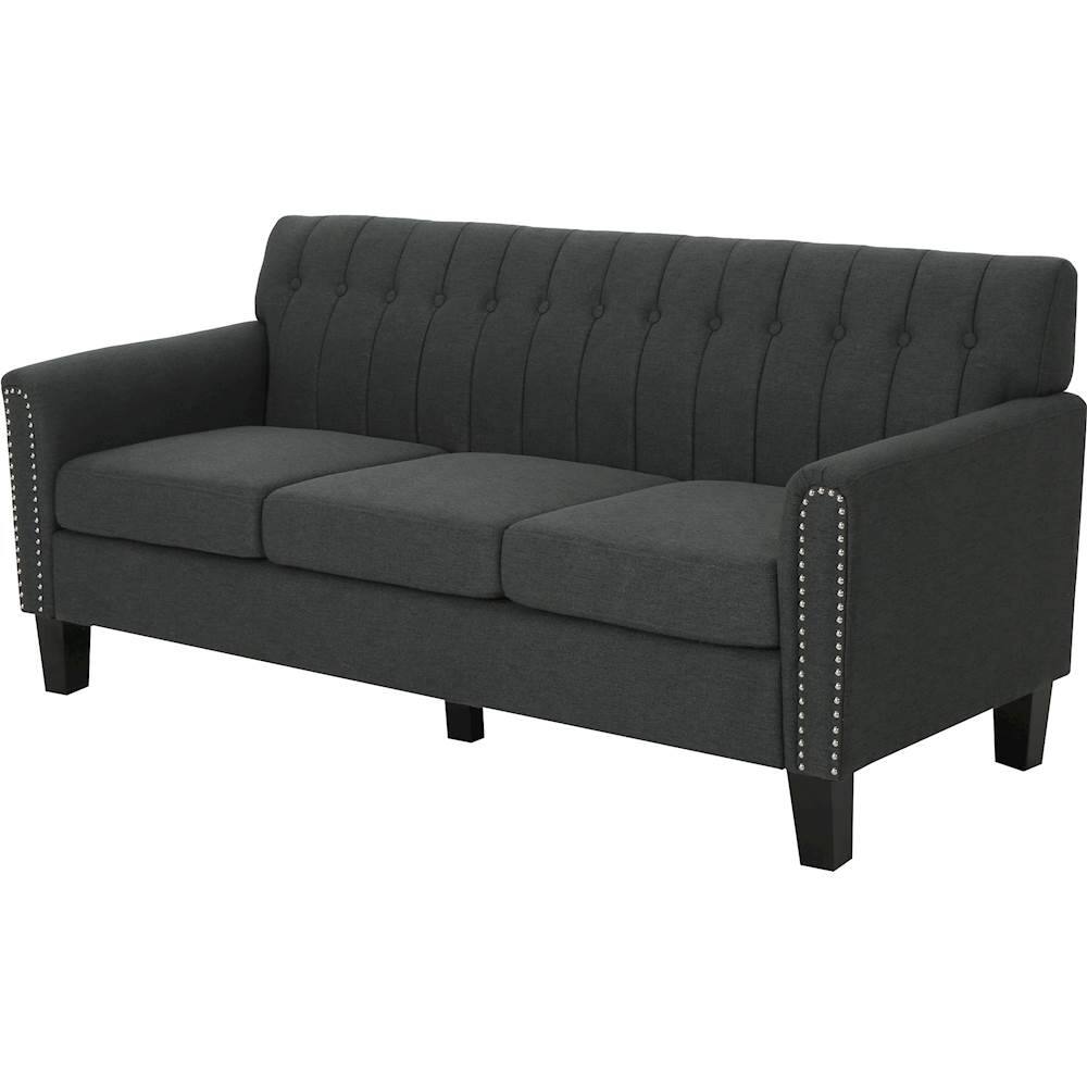 Left View: Noble House - Crandon Sofa - Dark Gray