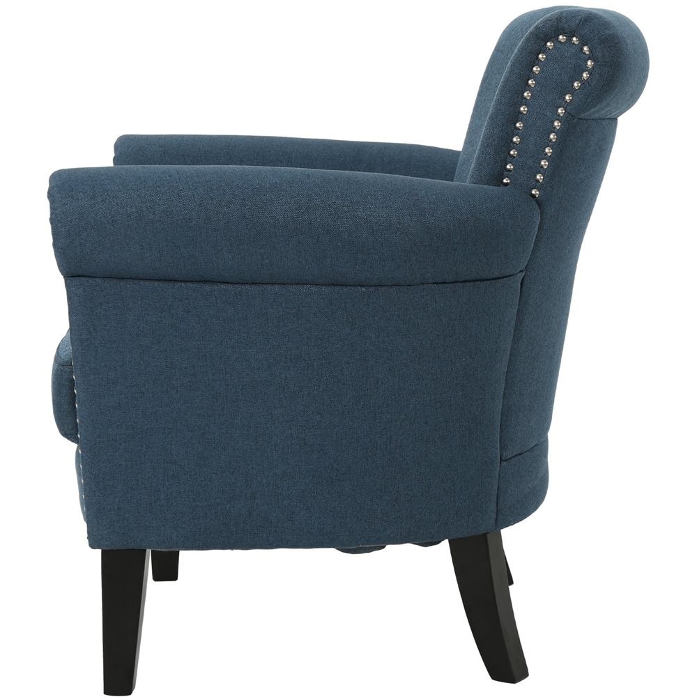 Angle View: Noble House - Fremont Club Chair - Navy Blue