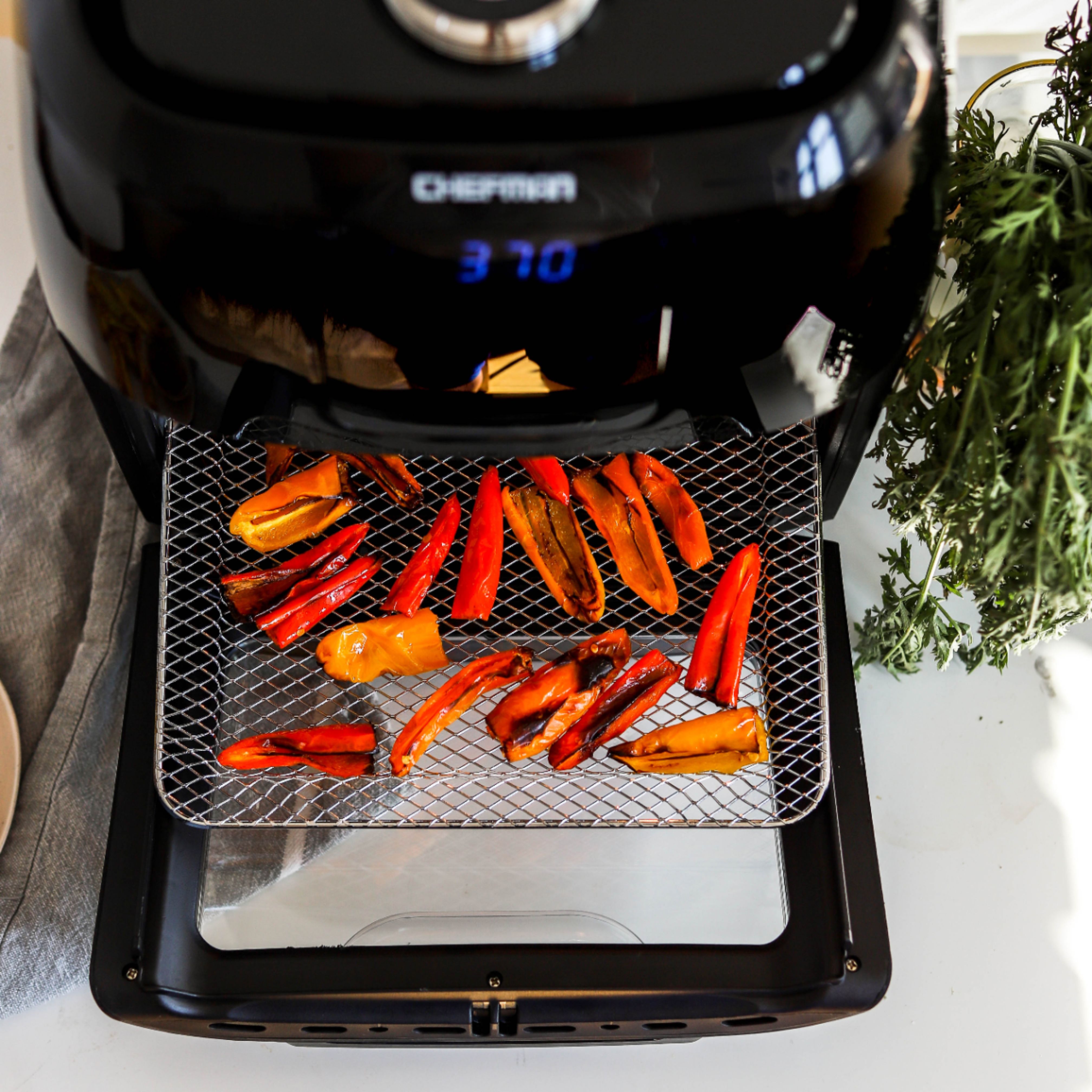 Chefman Digital Air Fryer + Rotisserie Oven, 6.3 Qt Capacity,  Multi-Function, Black 