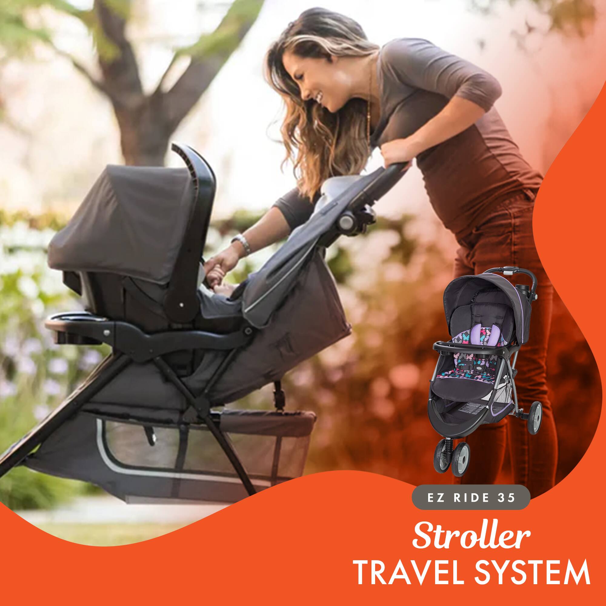 EZ RIDE 35 Stroller TRAVEL SYSTEM