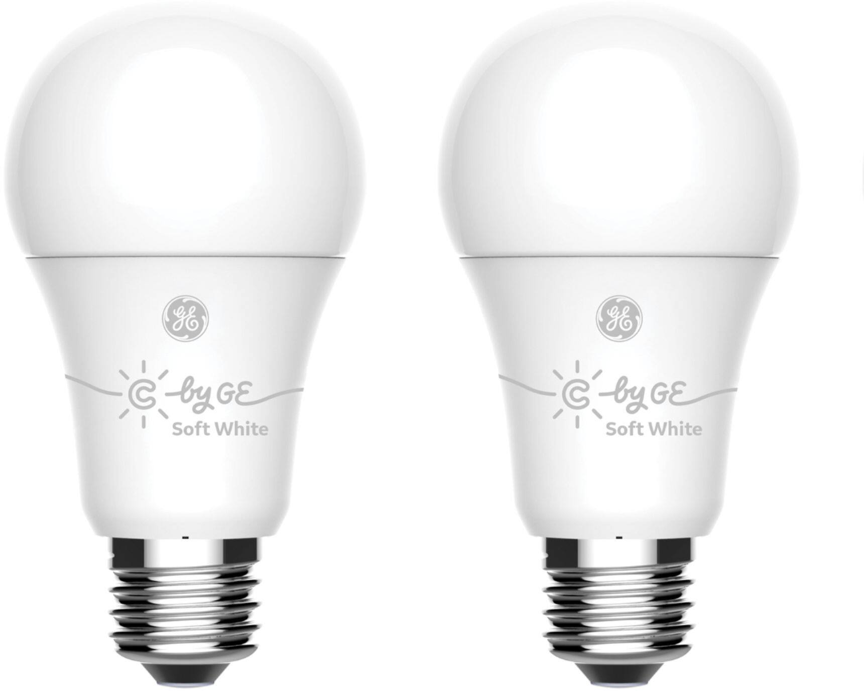 Alt View 11. C by GE - A19 Bluetooth Smart LED Bulb with Google Assistant/Alexa/HomeKit (2-Pack) - White Only.