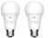 Alt View Zoom 11. C by GE - A19 Bluetooth Smart LED Bulb with Google Assistant/Alexa/HomeKit (2-Pack) - White Only.