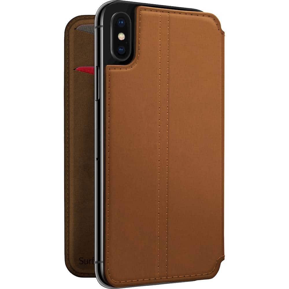surfacepad case for apple iphone x and xs - cognac surfacepad case for apple iphone x and xs - cognac