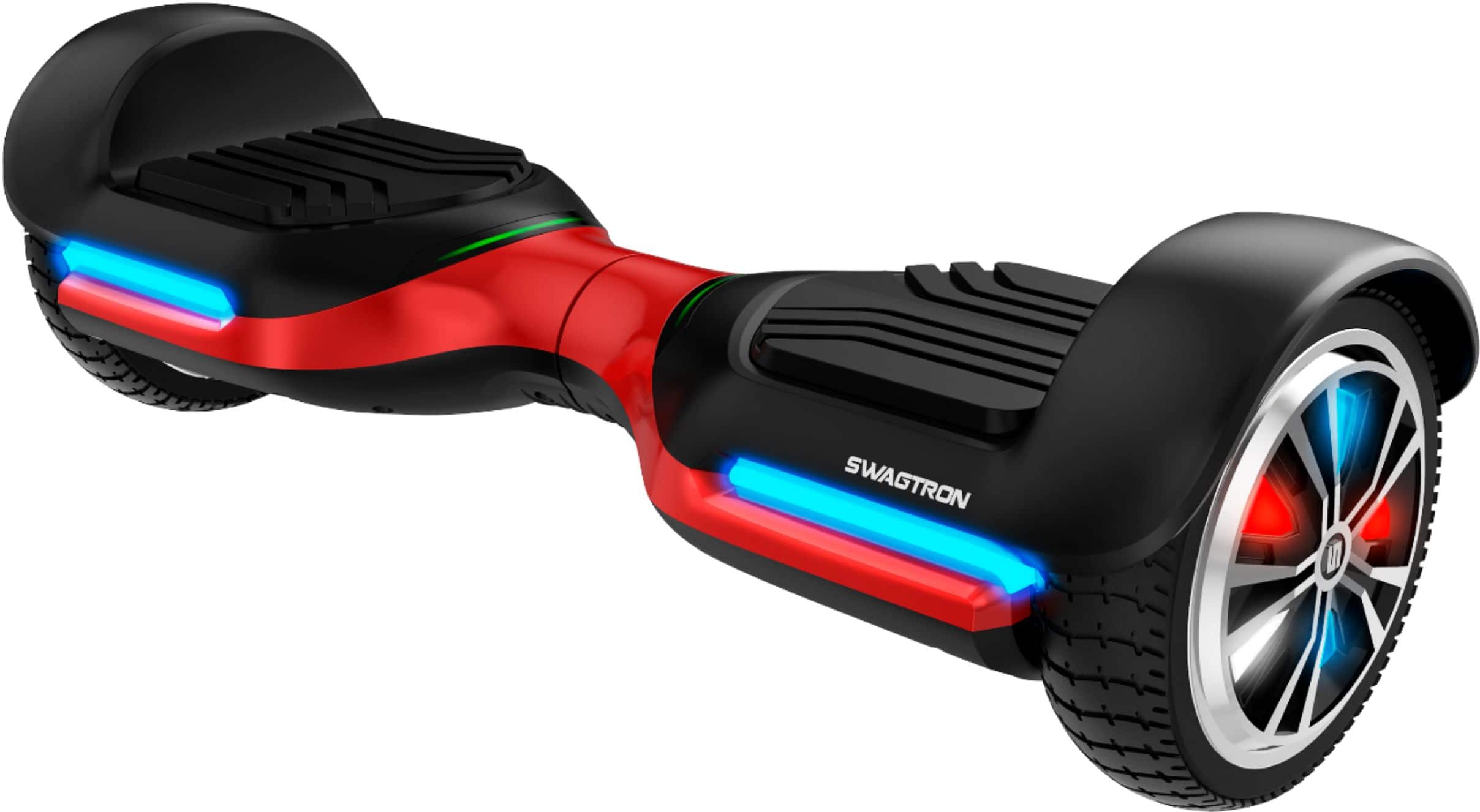 Alt View 12. Swagtron - T588 Self-Balancing Bluetooth Scooter with LED Wheels - Red.