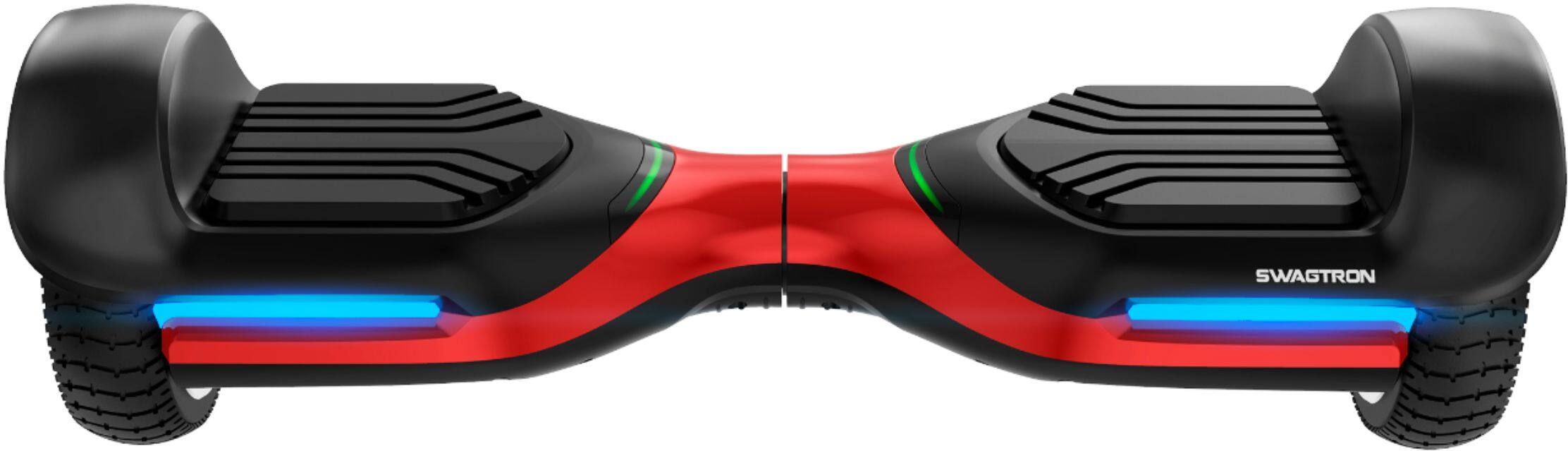 Alt View 15. Swagtron - T588 Self-Balancing Bluetooth Scooter with LED Wheels - Red.