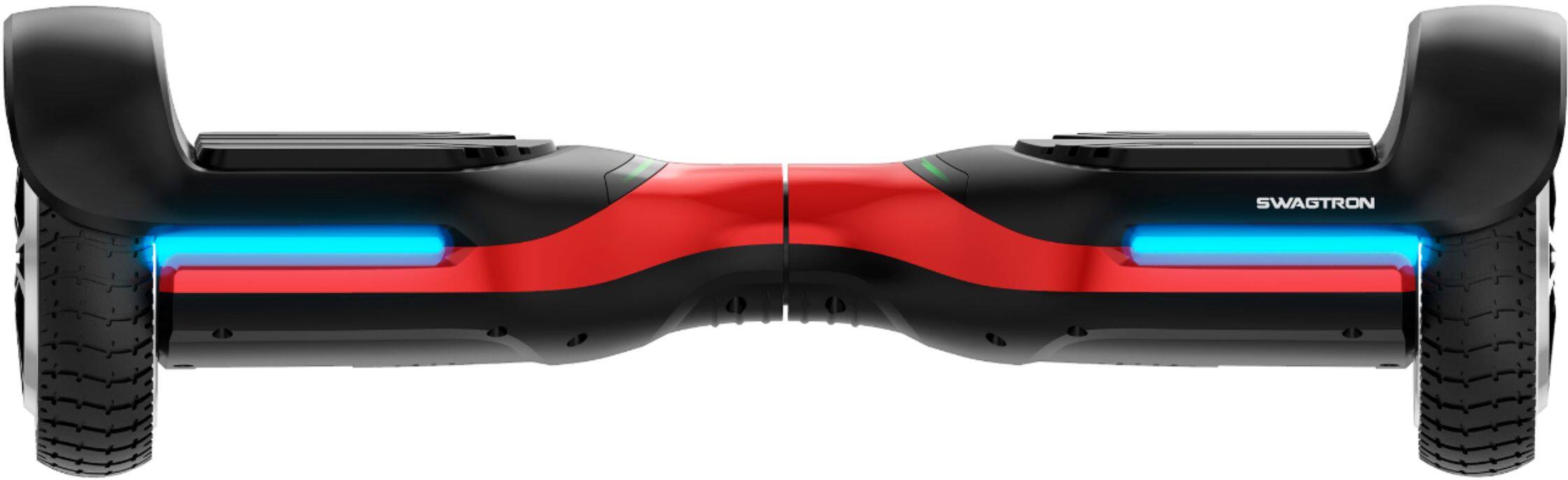 Alt View 16. Swagtron - T588 Self-Balancing Bluetooth Scooter with LED Wheels - Red.