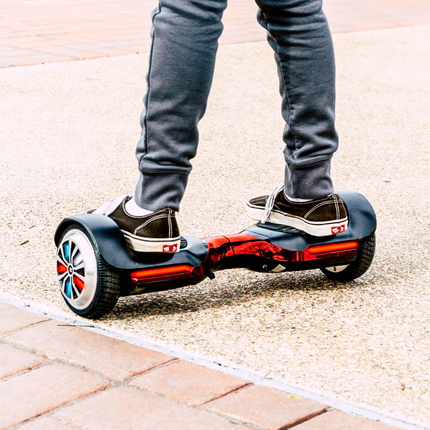 Alt View 22. Swagtron - T588 Self-Balancing Bluetooth Scooter with LED Wheels - Red.