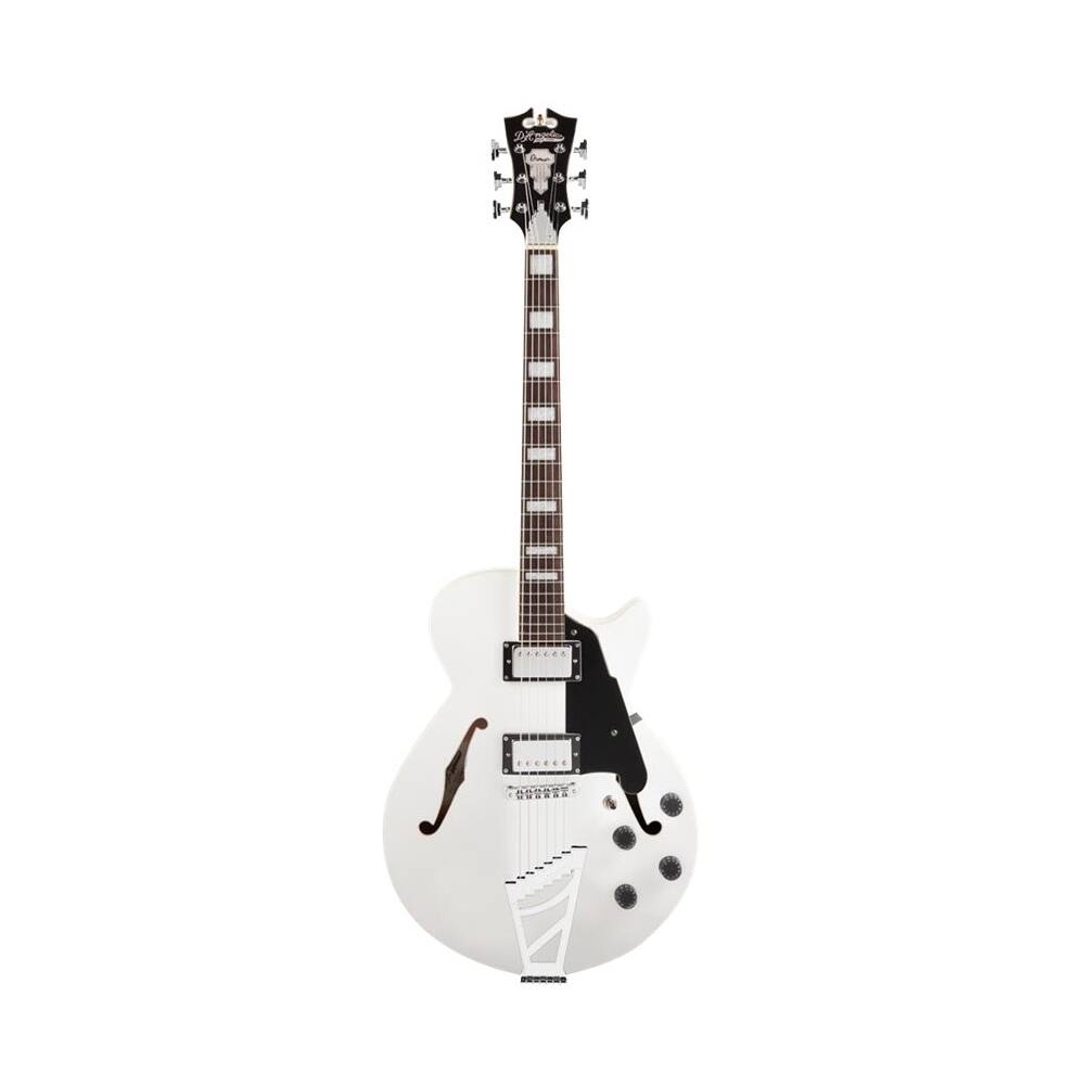 Best Buy D Angelico Premier 6 String Full Size Archtop Cutaway Electric Guitar White Chrome