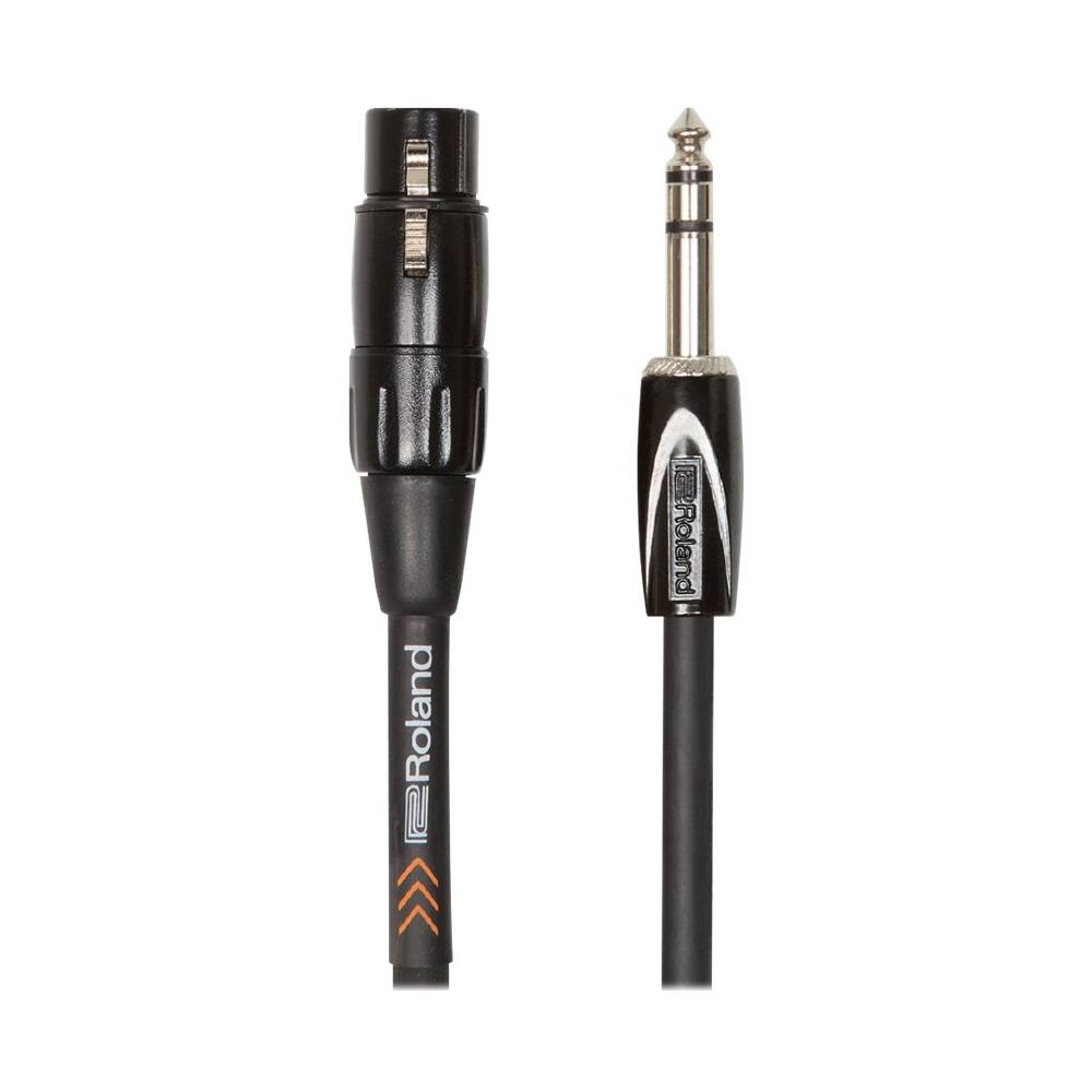 Angle. Roland - Black Series 15' Audio Cable - Black.