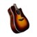 Alt View Zoom 12. D'Angelico - Premier 6-String Full-Size Dreadnought-Cutaway Acoustic/Electric Guitar - Vintage Sunburst.