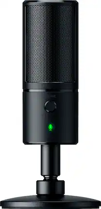 Front. Razer - Seirēn X USB Super Cardioid Condenser Microphone - Black.