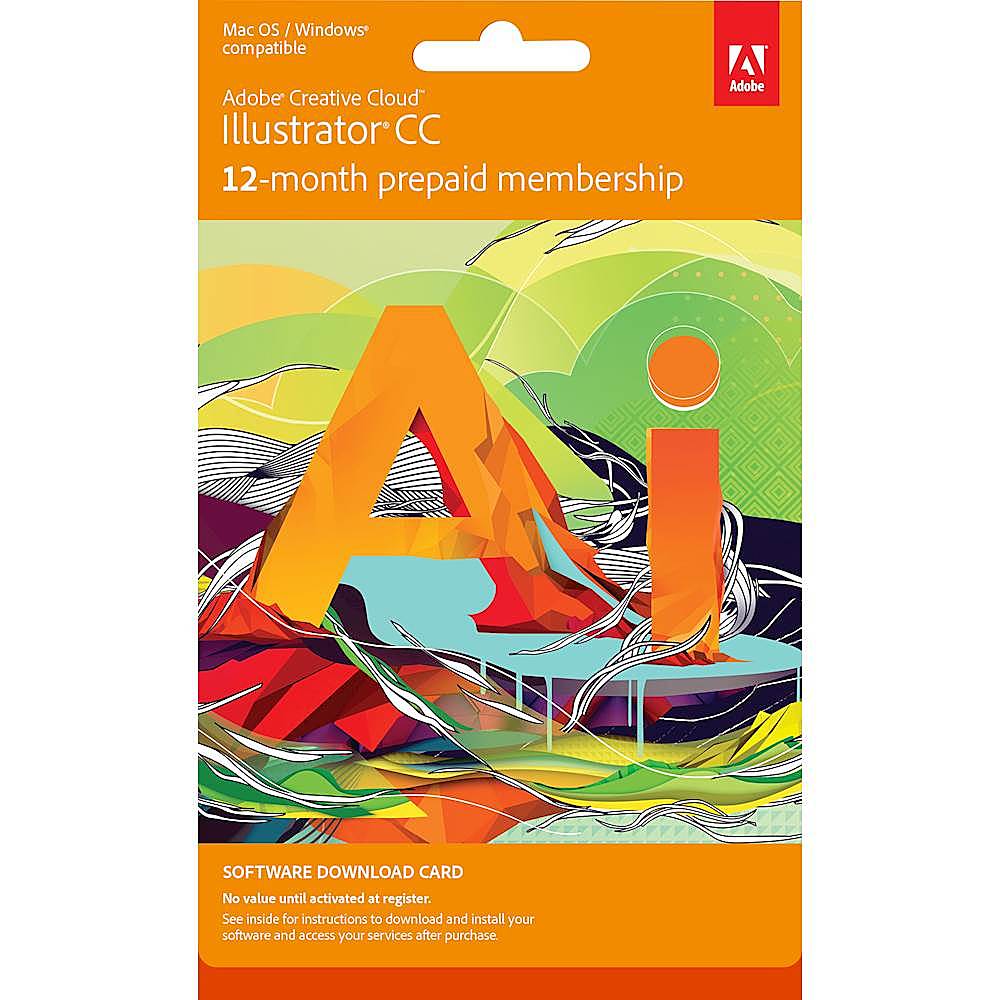 Front. Adobe - Illustrator (1-Year Subscription).