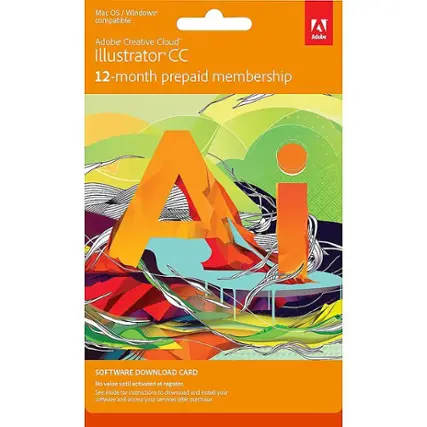 Front. Adobe - Illustrator (1-Year Subscription).