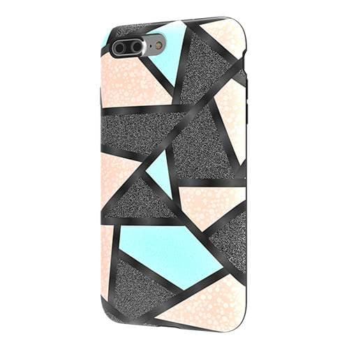 strongfit designers case for apple iphone 7 plus and 8 plus - geometric blue black strongfit designers case for apple iphone 7 plus and 8 plus - geometric blue black