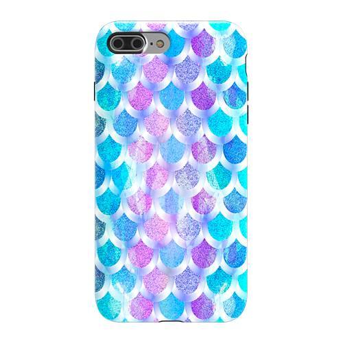 strongfit designers case for apple iphone 7 plus and 8 plus - blue purple mermaid