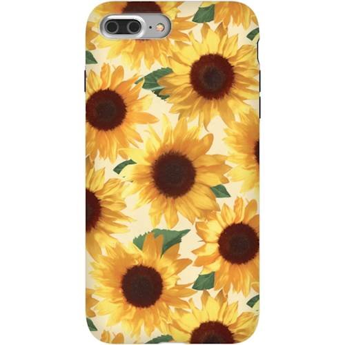 strongfit designers case for apple iphone 7 plus and 8 plus - happy yellow sunflowers